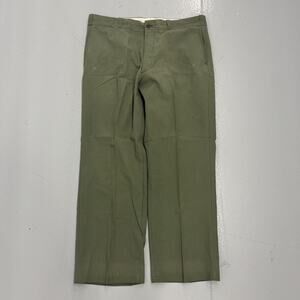 Vintage 60s Sears Green Sanforized Workwear Chinos 36x27